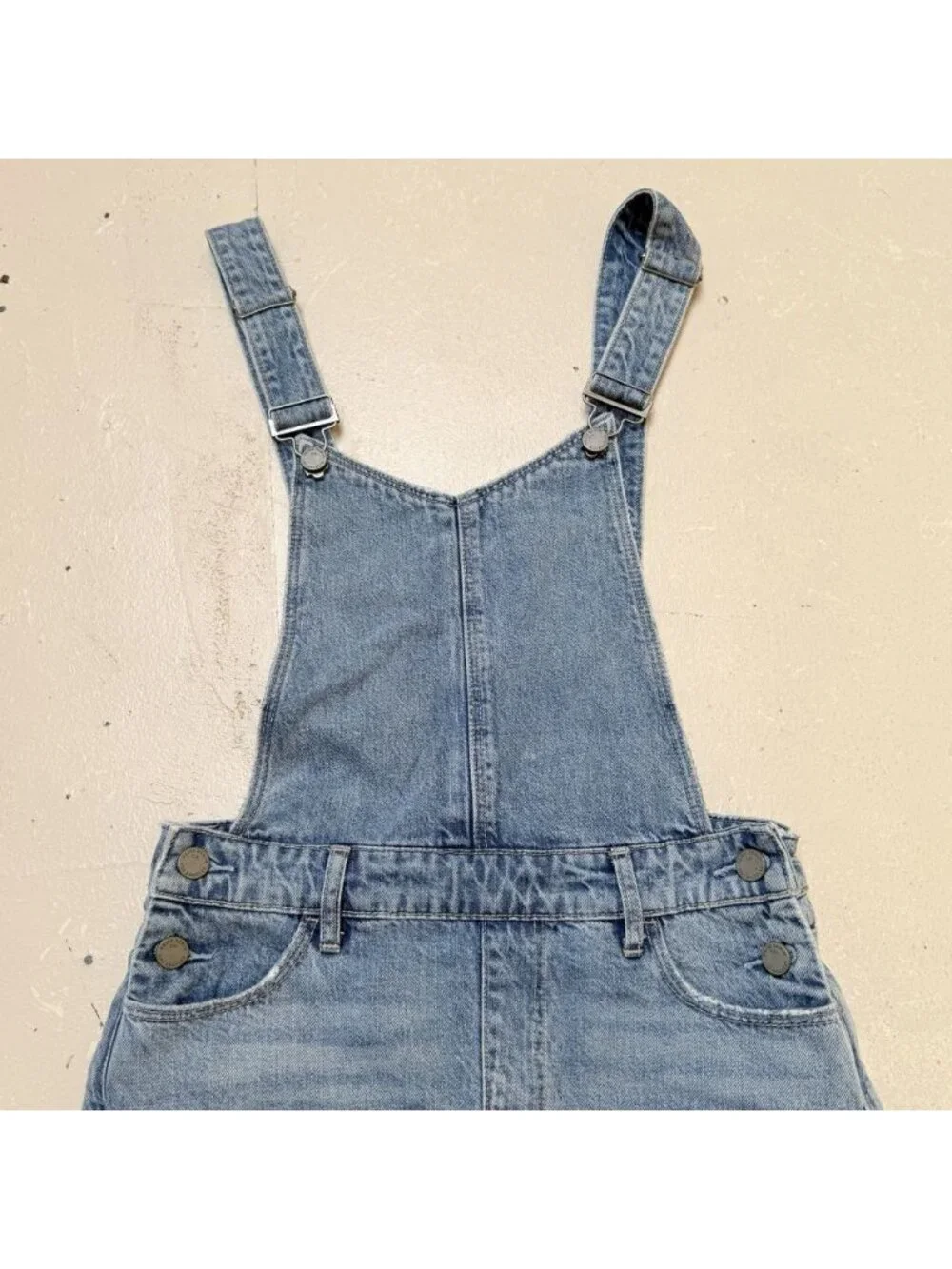 Paige Womens 25 Festival Denim Overall Skirtall Dress Frayed Hem Jumper Jeans